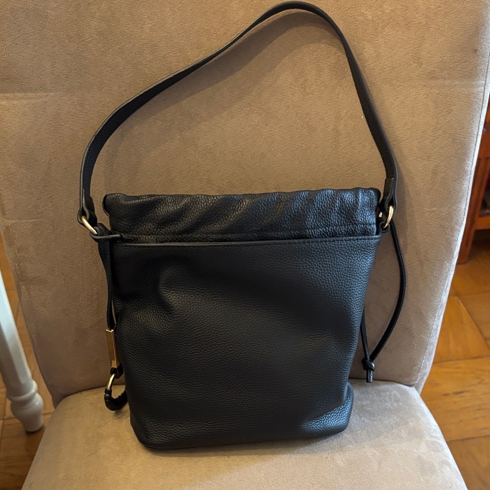 Vince Camuto black Leather Shoulder Bag